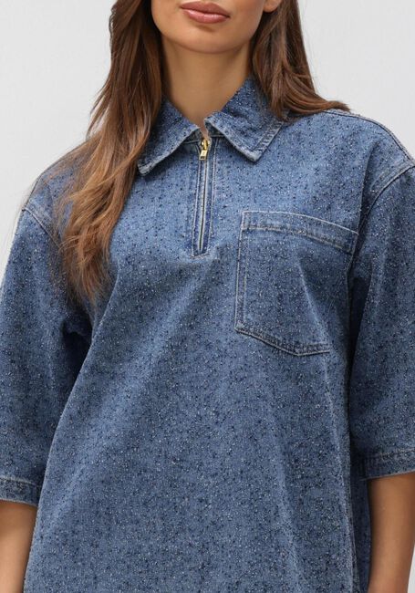 Blauwe OBJECT Mini jurk OBJFRIDA 3/4 SLEEVE LO DRESS - large