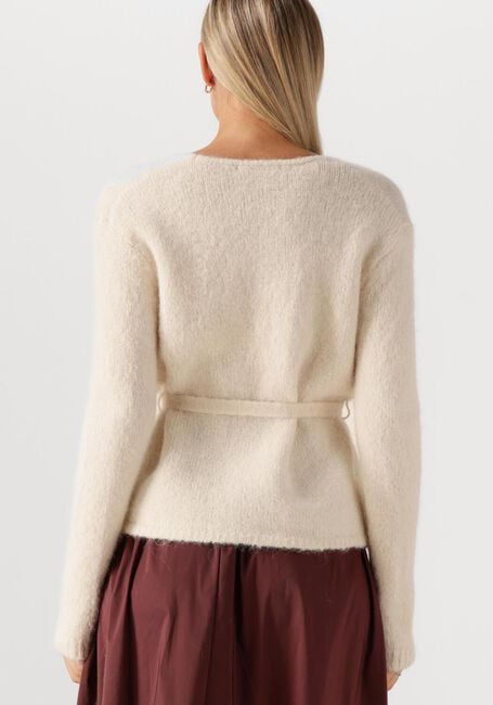 Creme SELECTED WOMEN Trui SLFGABELLA LS KNIT BELT CARDIGAN - large