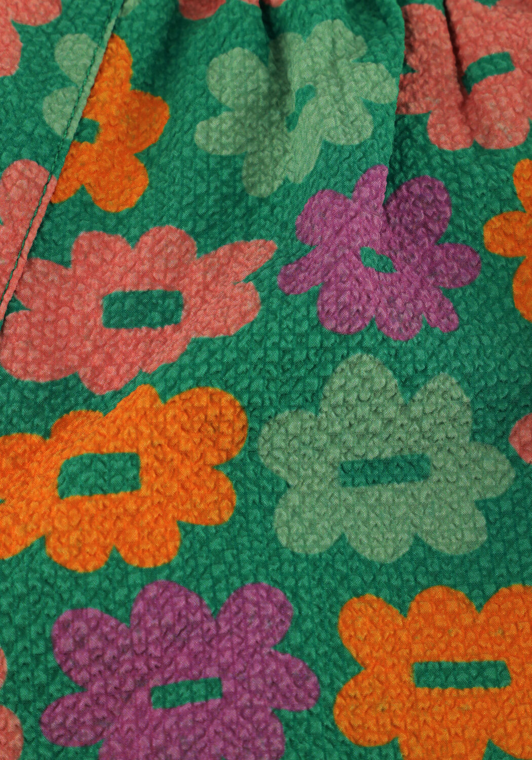 Groene Jelly Mallow Korte broek FLOWER SEERSUCKER SHORTS - large