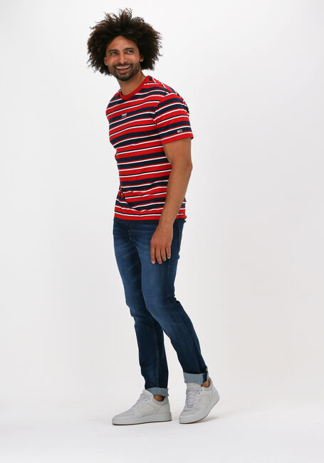 Rode TOMMY JEANS T-shirt TJM CENTRE GRAPHIC STRIPE TEE Rode TOMMY JEANS T-shirt TJM CENTRE GRAPHIC STRIPE TEE - large