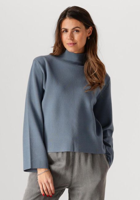 Blauwe MINUS Trui LUPI HIGH NECK PULLOVER - large