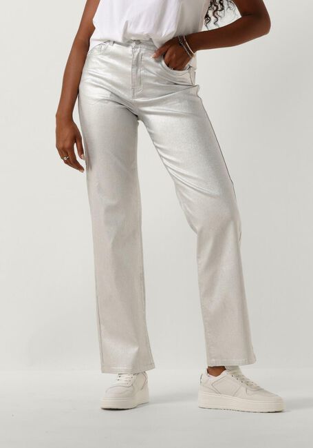 Zilveren OBJECT Wijde broek OBJSUNNY MW PANT E DIV - large