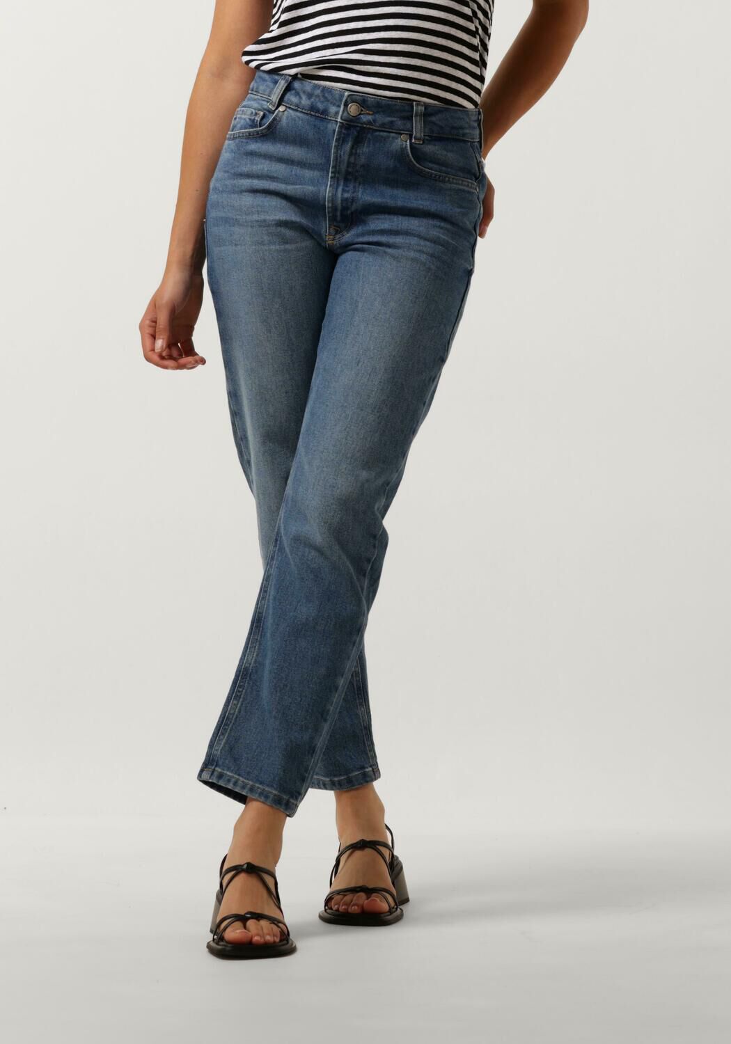 MY ESSENTIAL WARDROBE Dames Jeans 34 The Mommy 139 High Tapered Blauw