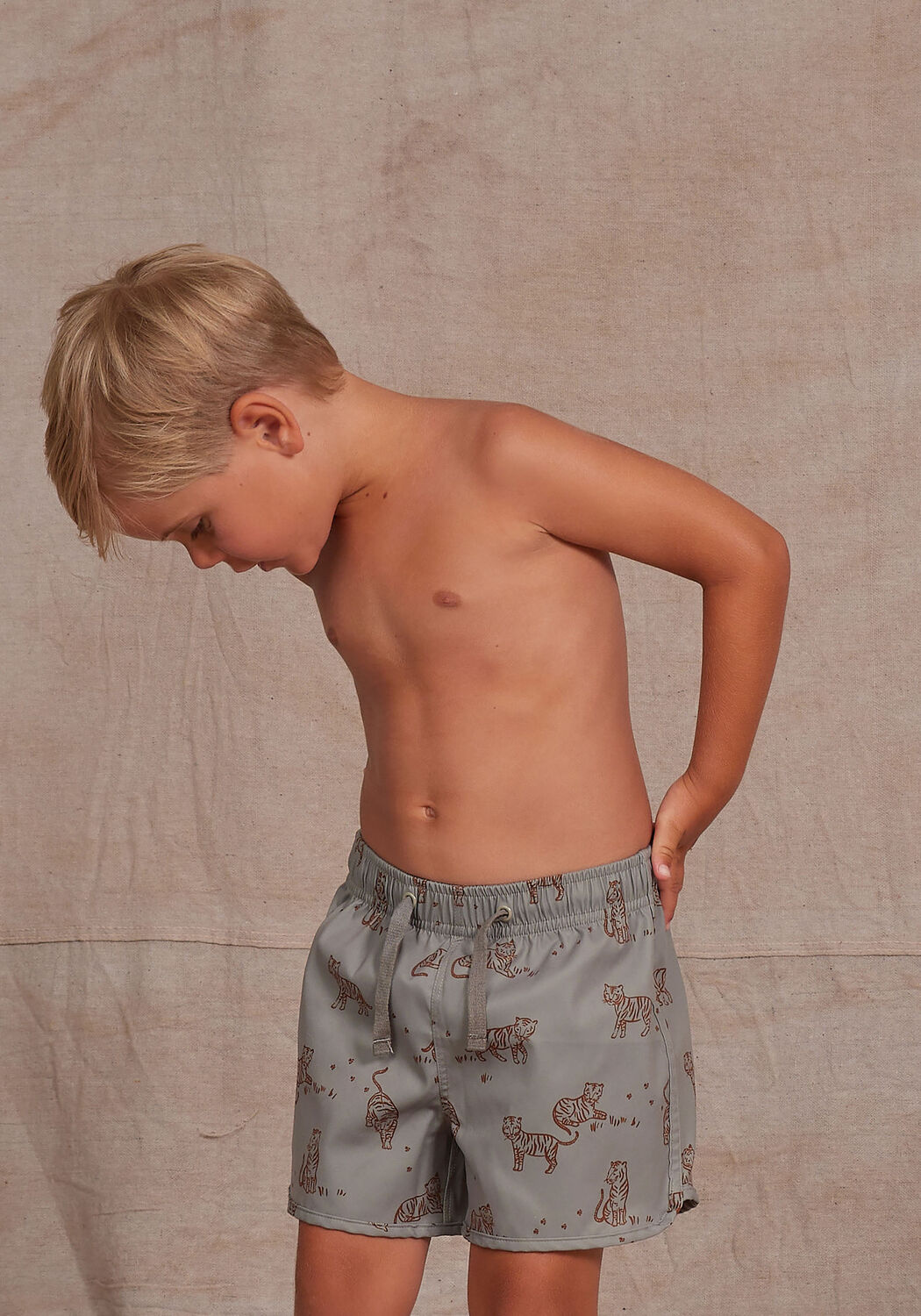 Grijze RYLEE + CRU Zwembroeken SWIM TRUNK - large