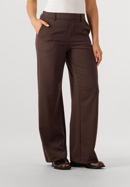 Bruine OBJECT Pantalon OBJLISA WIDE PANT - large