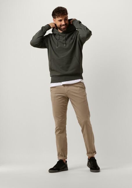 Olijf FRED PERRY Truien/vesten TIPPED HOODED SWEATSHIRT - large