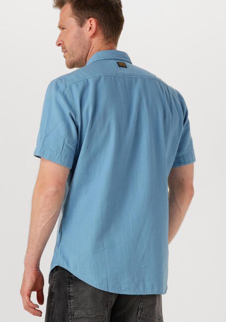 Blauwe G-STAR RAW Casual overhemd MARINE SLIM SHIRT S\S - large