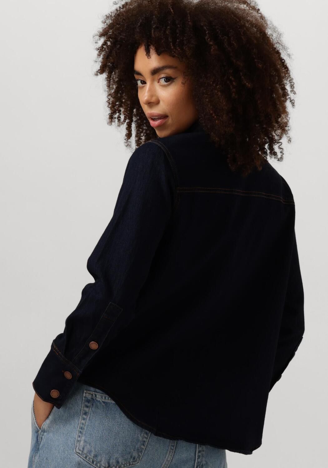 MY ESSENTIAL WARDROBE Dames Blouses Laramw 115 Shirt Donkerblauw