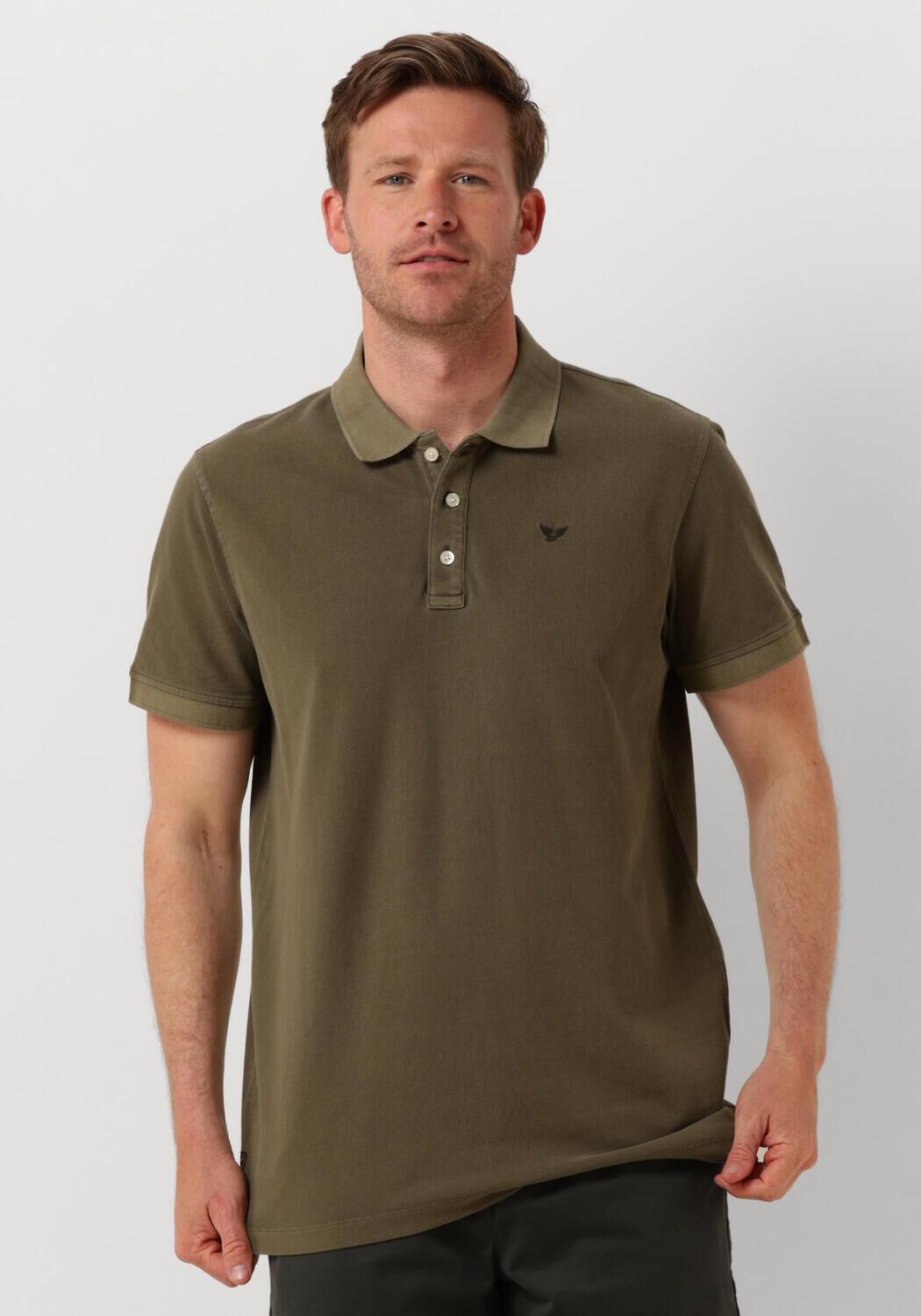 PME LEGEND Heren Polo's & T-shirts Short Sleeve Polo Pique Garment Dye Groen