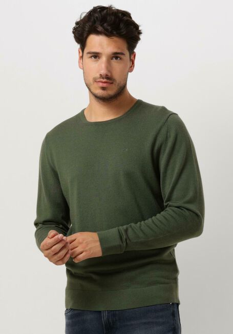 Donkergroene CALVIN KLEIN Trui MERINO CREW NECK SWEATER - large