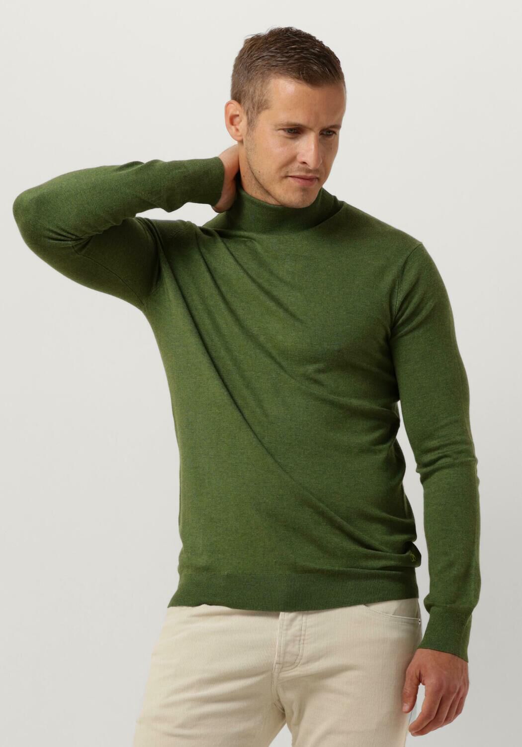 SCOTCH & SODA Heren Truien & Vesten Regular Fit Essentials Turtle In Eco Vero Groen