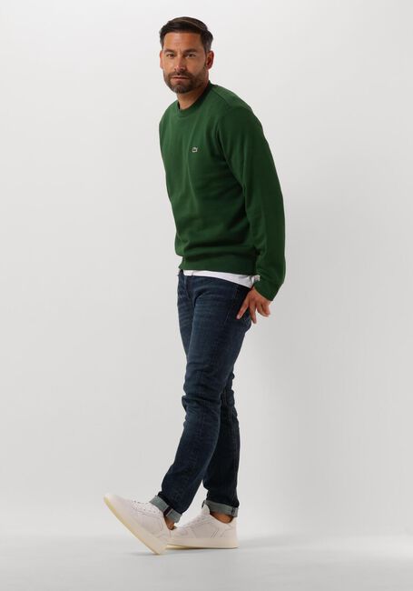 Groene LACOSTE Sweater CLASSIC FIT BRUSHED FLEECE SWEATSHIRT - large