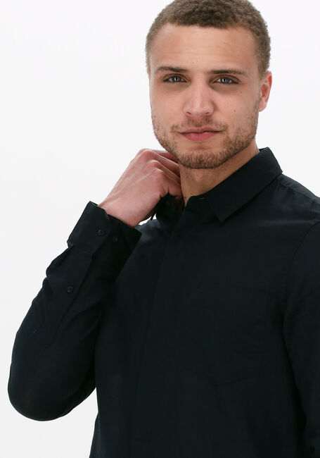 Zwarte CALVIN KLEIN Casual overhemd COTTON LINEN CHEST POCKET SHIRT - large