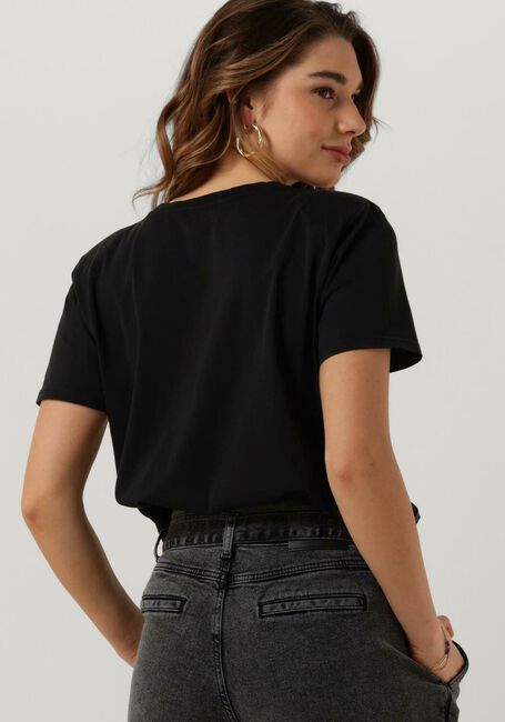 Zwarte ALIX THE LABEL T-shirt LADIES KNTTED COLLAGE T-SHRT - large