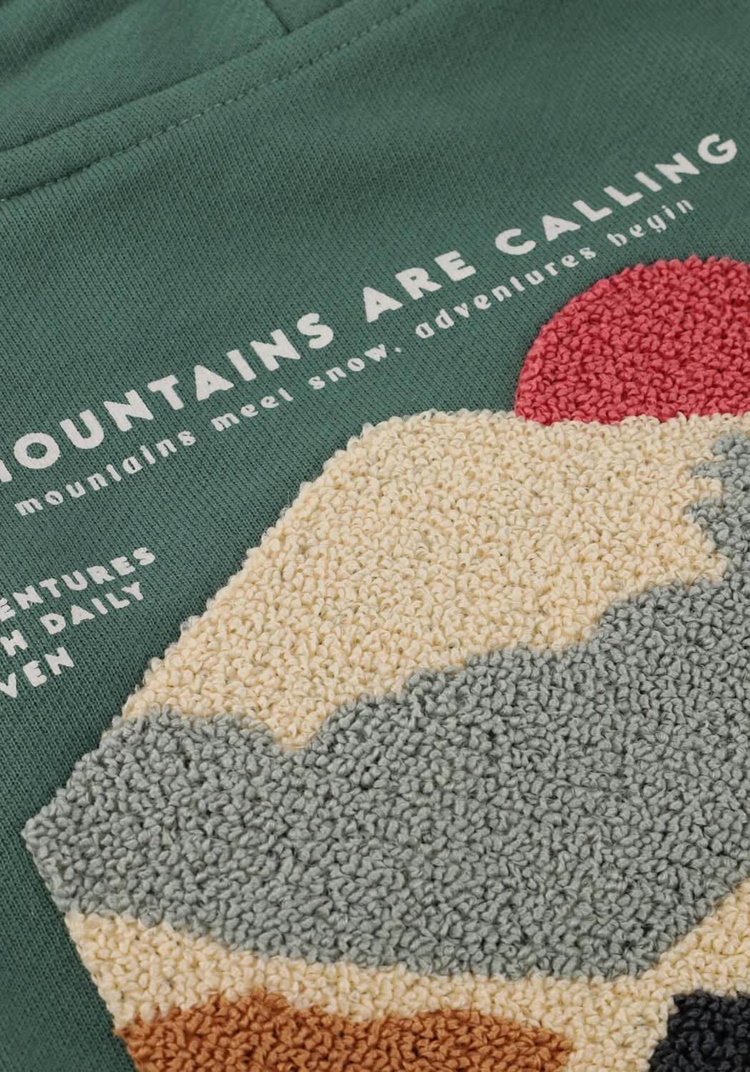 Groene DAILY7 Trui HOODIE BACKPRINT - large