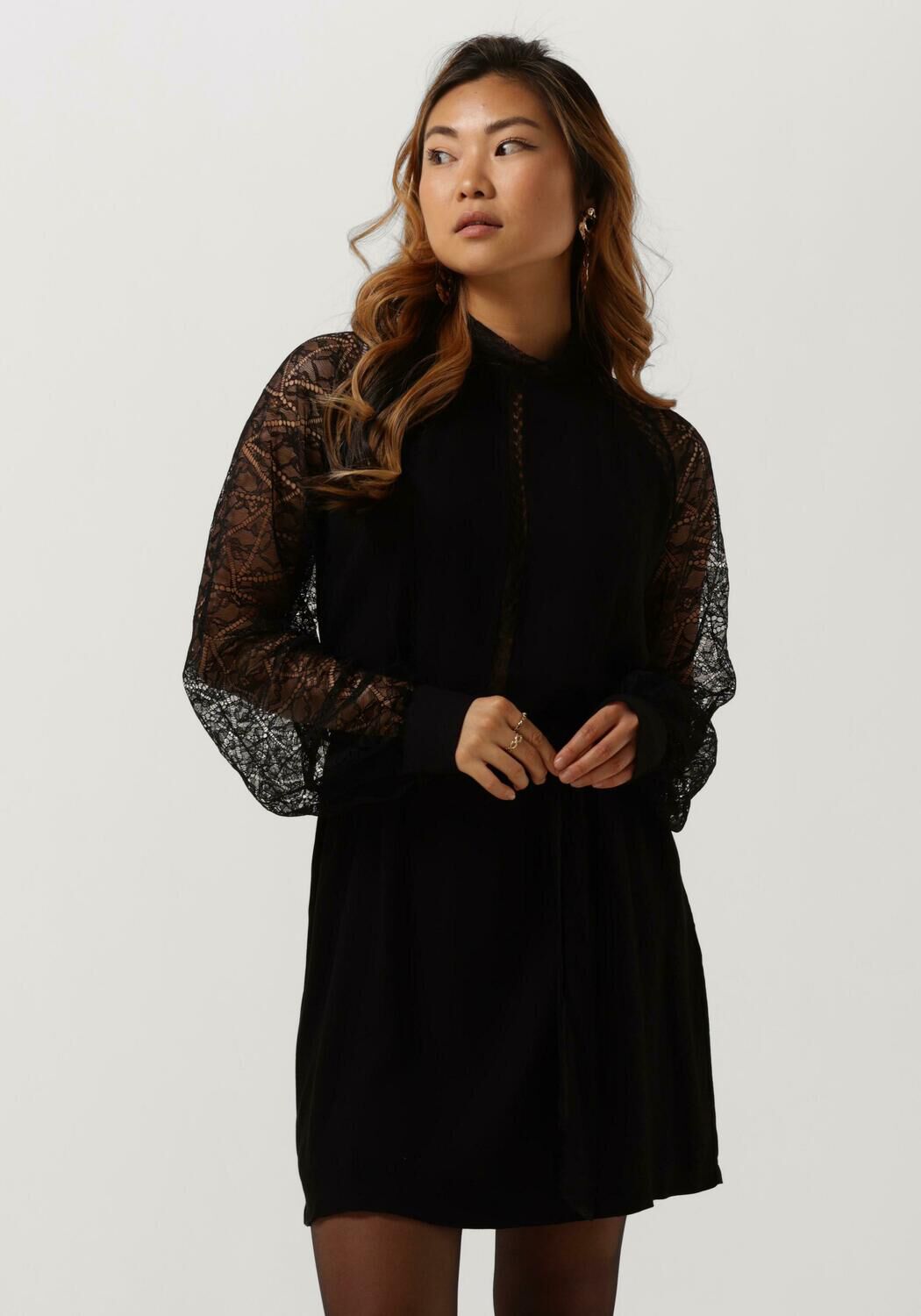 zwarte freebird mini jurk magnify dress