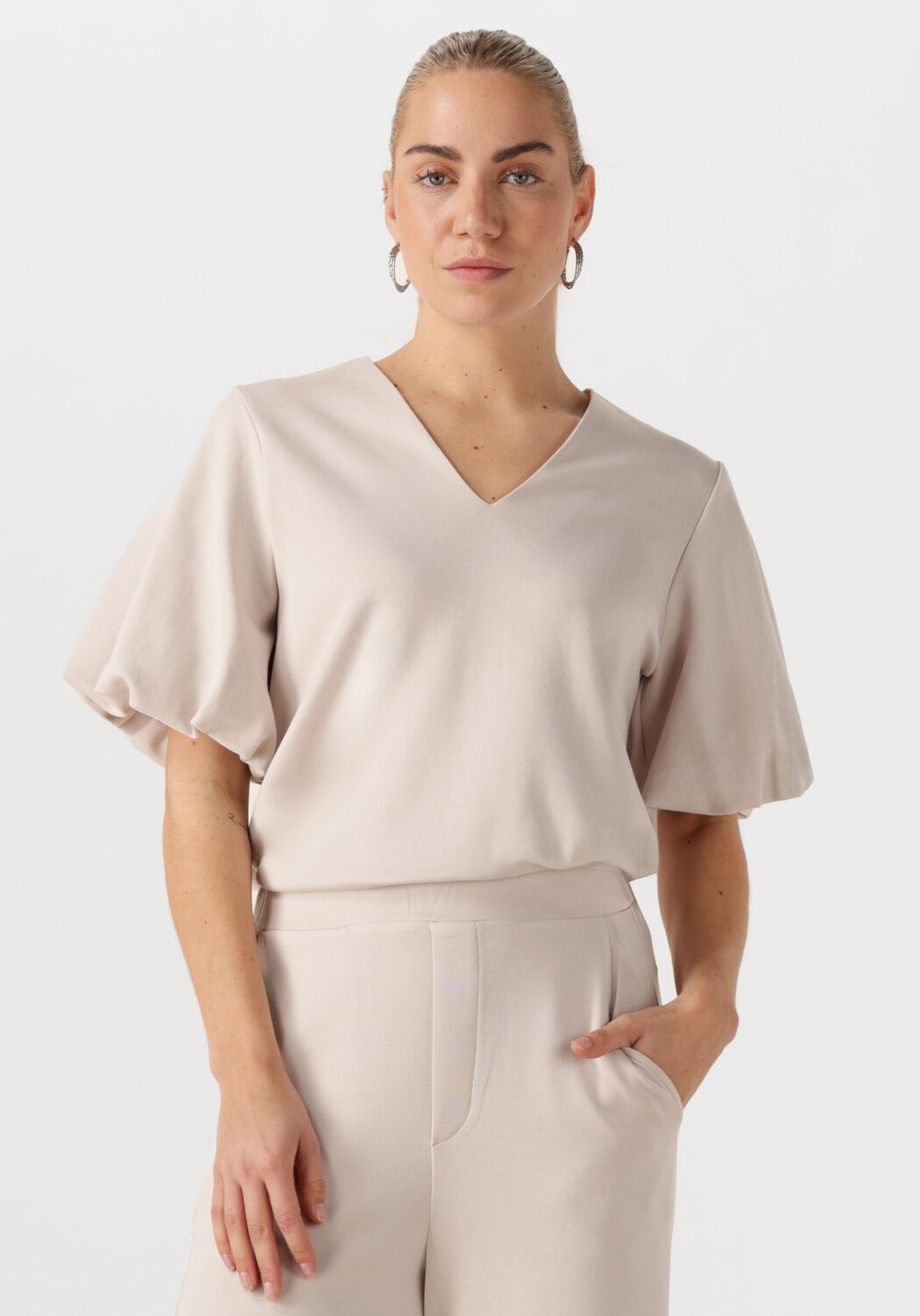 INWEAR Dames Tops & T-shirts Henniehiw Vincent Balloon T-shirt Creme