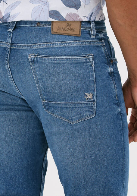 Blauwe VANGUARD Slim fit jeans V7 RIDER MID BLUE SPECIAL - large