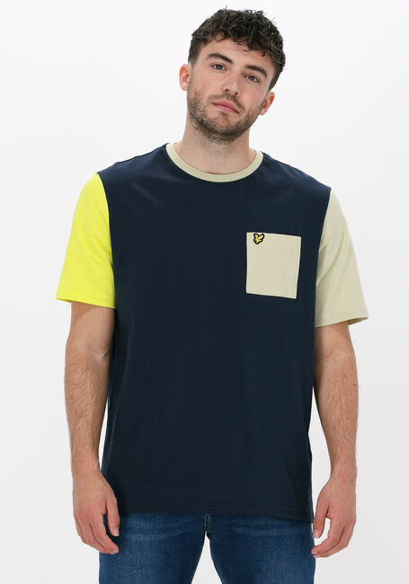 Donkerblauwe LYLE & SCOTT T-shirt CONTRAST T-SHIRT - large