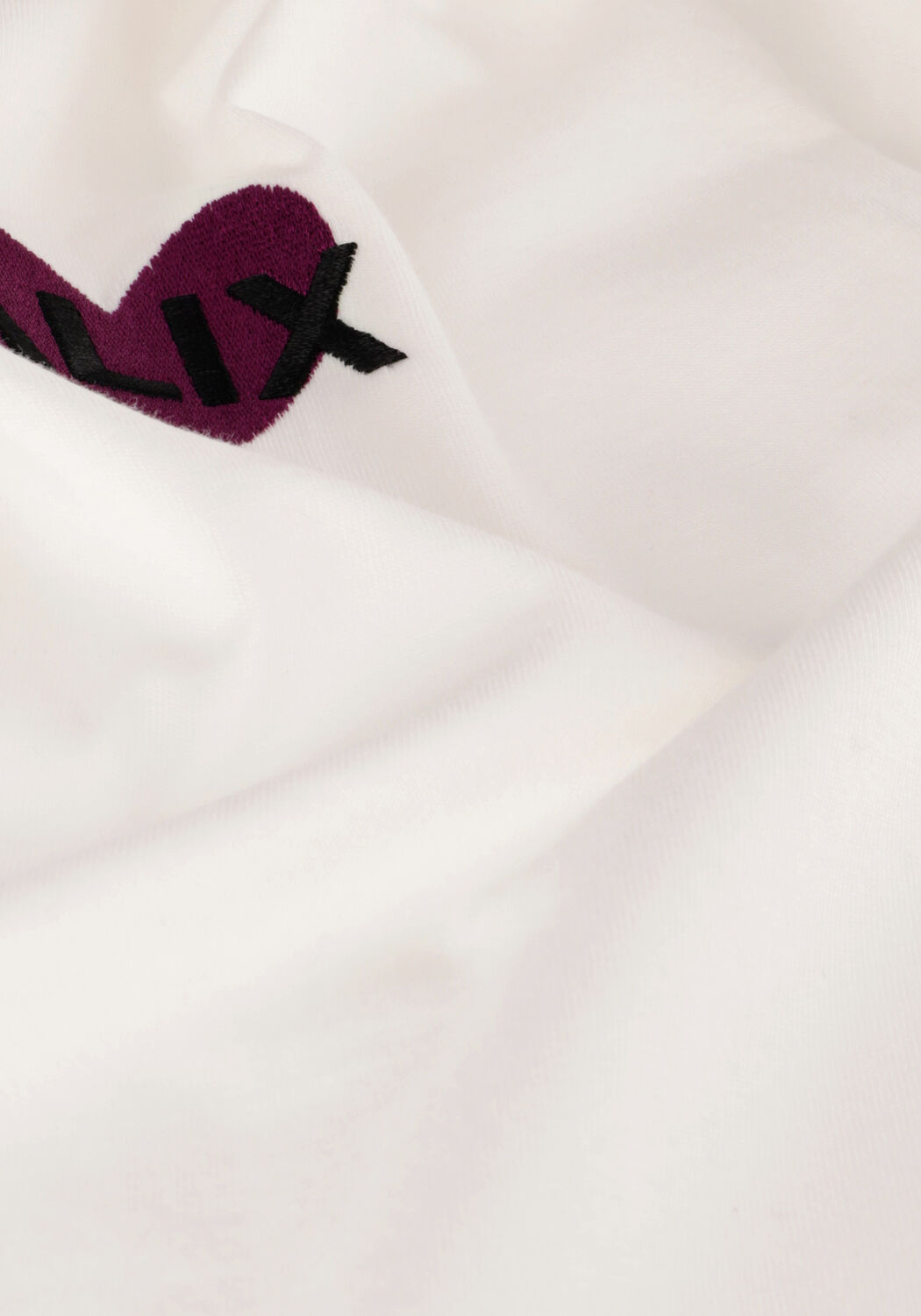 Witte ALIX THE LABEL T-shirt LADIES KNITTED ALIX HEART T-SHIRT - large