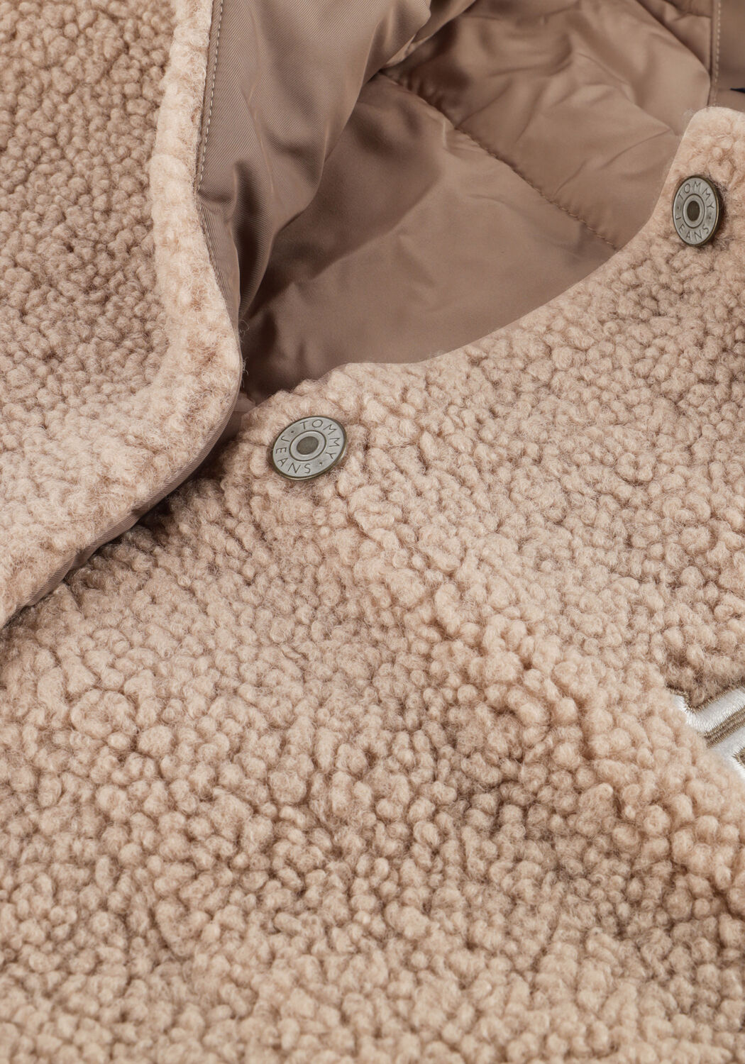 Zand TOMMY JEANS Teddy jas TJW TEDDY VARSITY BOMBER - large