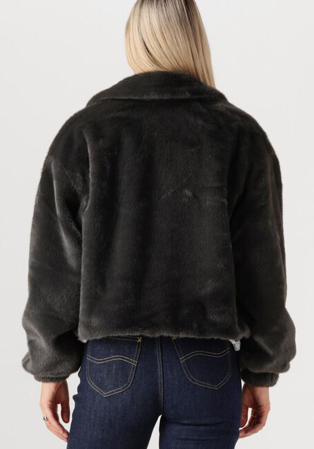 Donkergrijze WITHBLACK Faux fur jas WBLNOHR FAUX FUR JACKET - large
