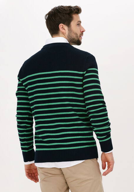 Donkerblauwe SELECTED MEN Trui SLHRENSON LS KNIT CREW NECK W - large