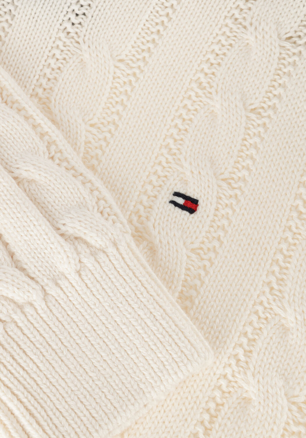 TOMMY HILFIGER Jongens Truien & Vesten Essential Reg Cable Sweater Beige