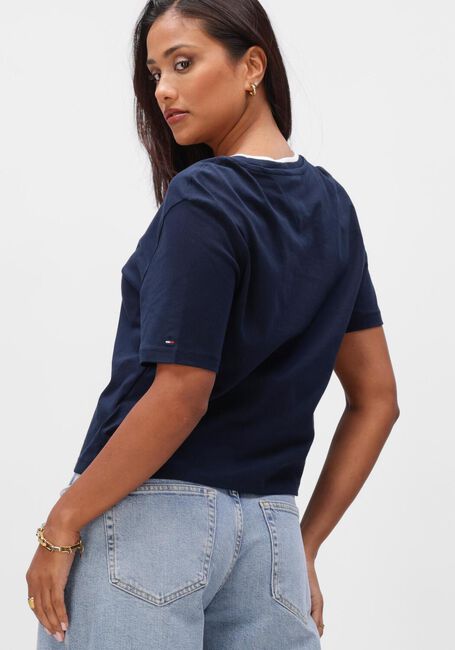 Donkerblauwe TOMMY JEANS T-shirt TJW BXY TOMMY APPLIQUE SS TEE - large