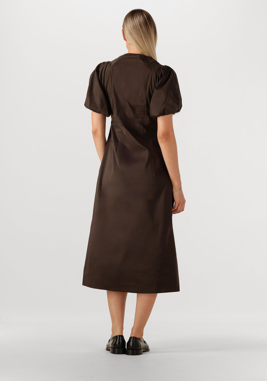 Neo Noir Dames Jurken Illana Poplin Dress - Bruin, foto 3
