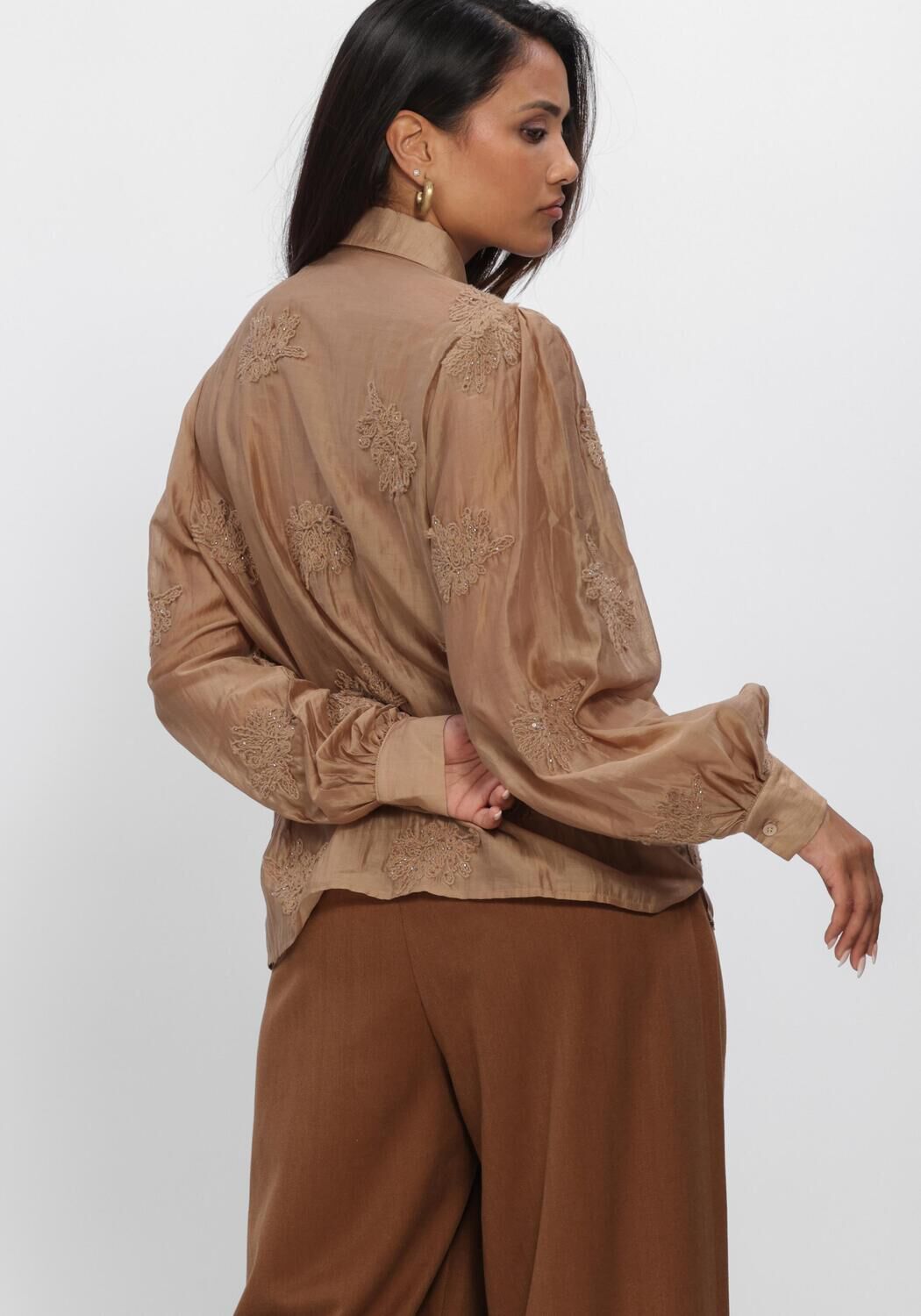 Camel NUKUS Blouses MILANOVA BLOUSE EMBROIDERY - large