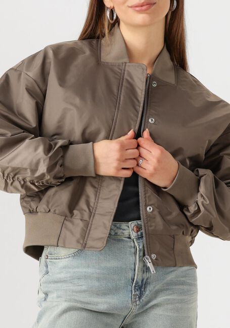 Taupe MY ESSENTIAL WARDROBE Jack HELGAMW SHORT BOMBER JACKET - large