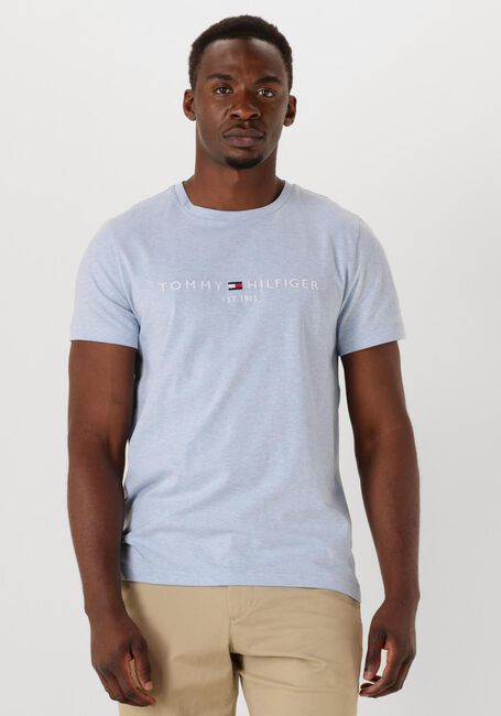 Lichtblauwe TOMMY HILFIGER T-shirt TOMMY LOGO TEE - large