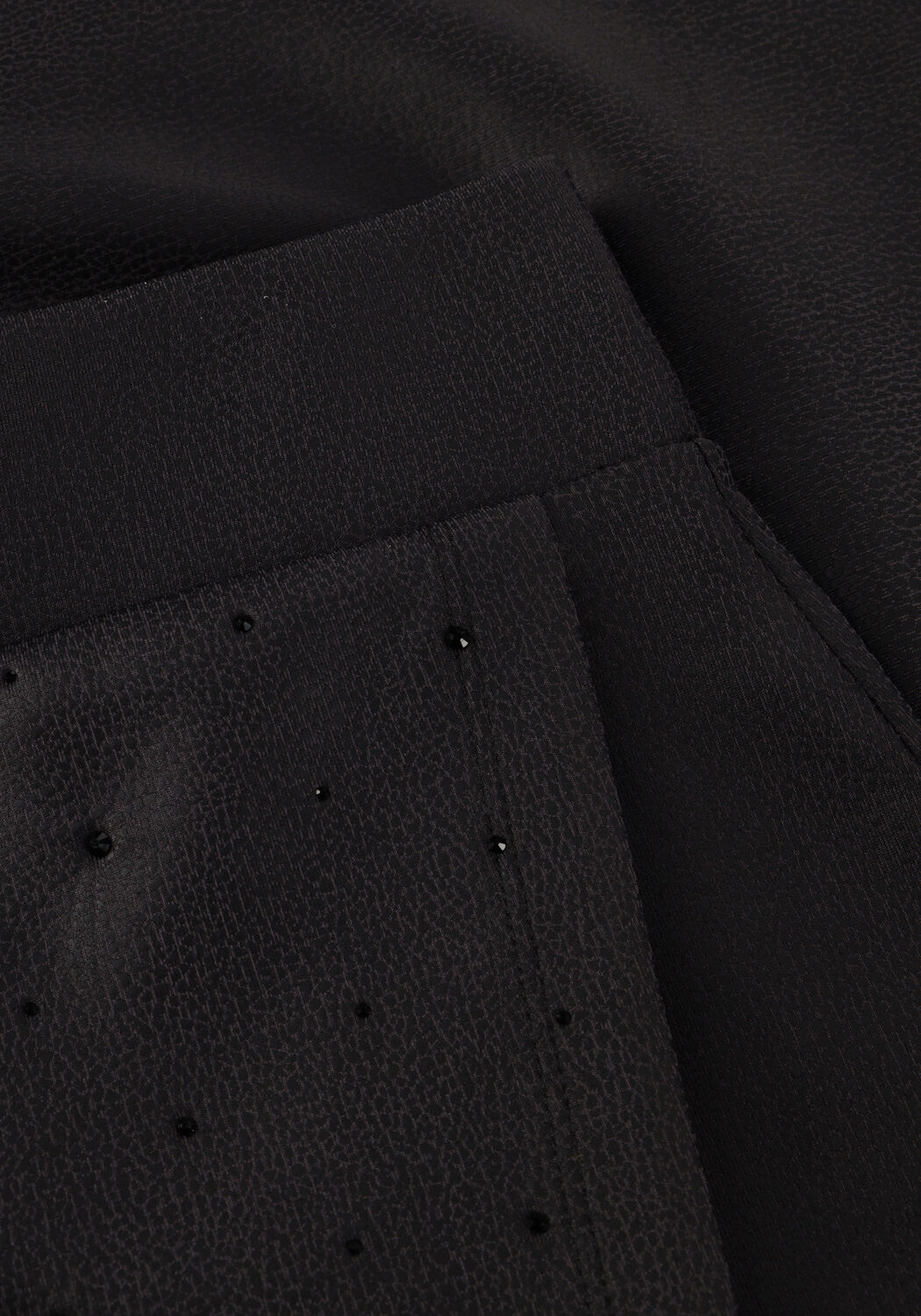 Zwarte JANSEN AMSTERDAM Minirok CARA ROK CS 769 SHORT OVERLAP RHINESTONES - large