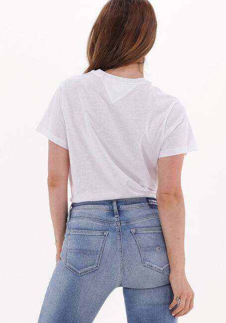 Witte TOMMY JEANS T-shirt TJW RLXD TJ BEST PIZZA SS - large