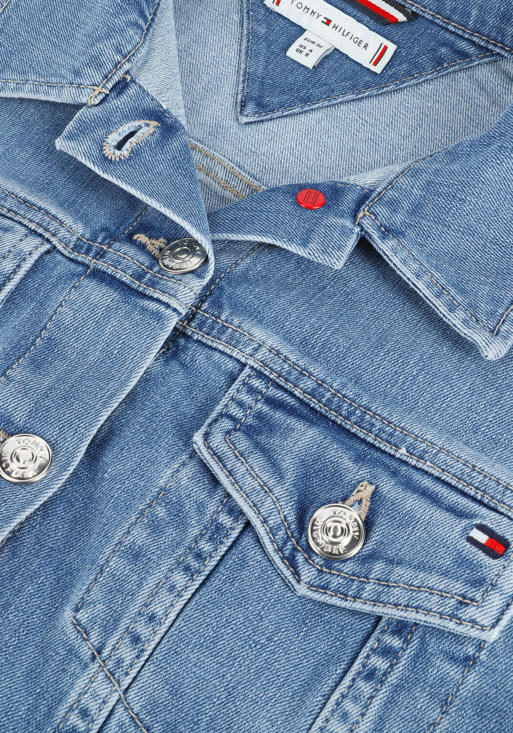 Lichtblauwe TOMMY HILFIGER Spijkerjas DNM SLIM JACKET IZZ - large