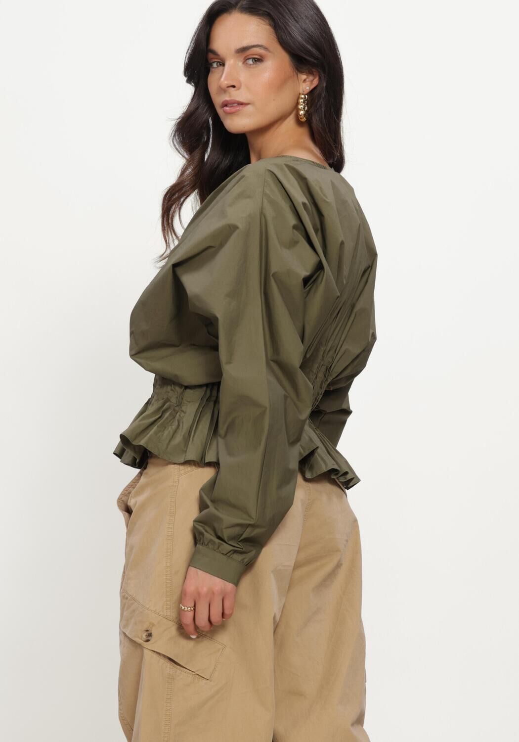 Groene COPENHAGEN MUSE Blouses CMPOPLIN-BLOUSE - large