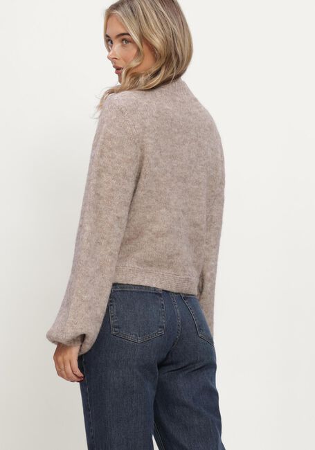Beige NEO NOIR Vest GIO FLUFFY KNIT CARDIGAN - large