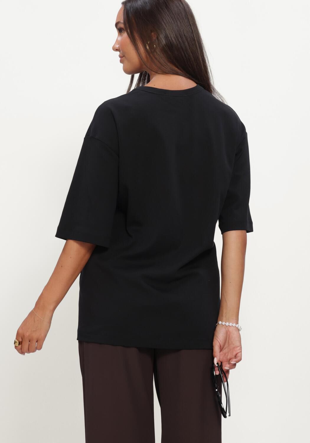 Zwarte CO'COUTURE Tops & T-shirts MEDAXCC ASYM TEE - large