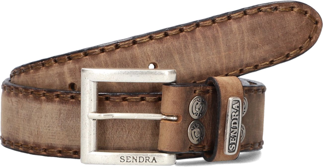Sendra Bruine Suède Riem met Stikwerk Brown Dames