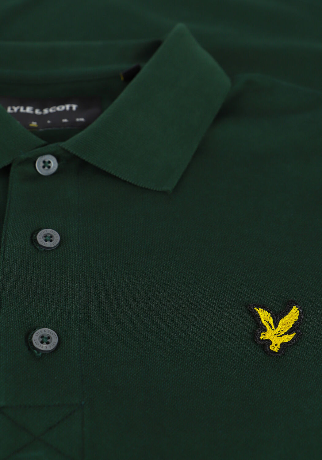 Groene LYLE & SCOTT Polo PLAIN POLO SHIRT - large