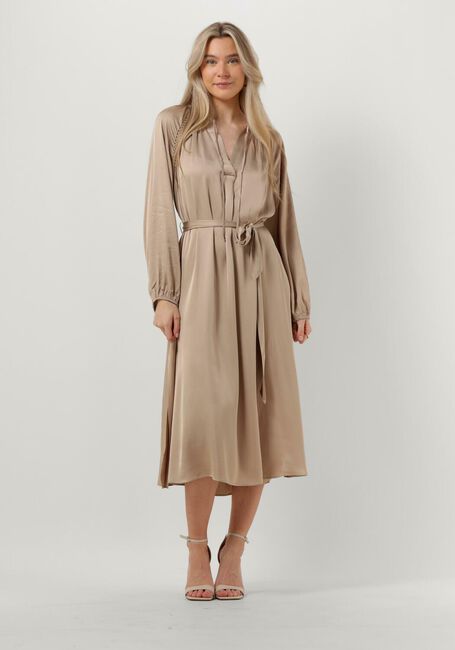 Bruine SUMMUM Midi jurk DRESS SILKY SATIN - large
