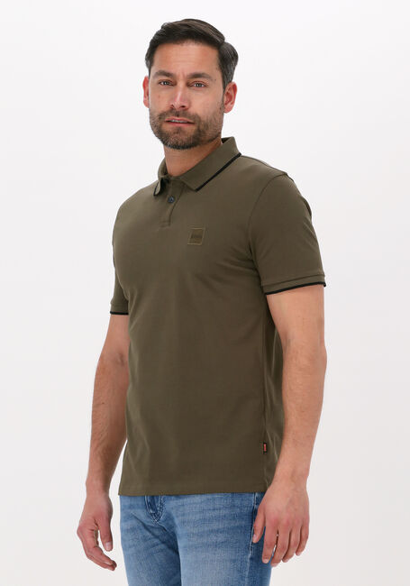 Groene BOSS ORANGE Polo PASSERTIP - large