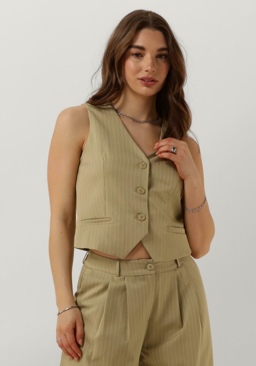 YDENCE Dames Blazers Gilet Nadine Khaki