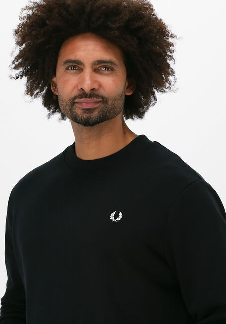 Zwarte FRED PERRY Trui CREW NECK SWEATSHIRT - large