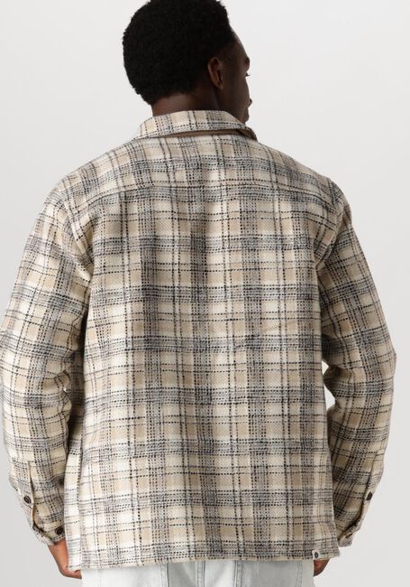 Beige ANERKJENDT Overhemden AKHANKY CHECK TWILL OVERSHIRT - large