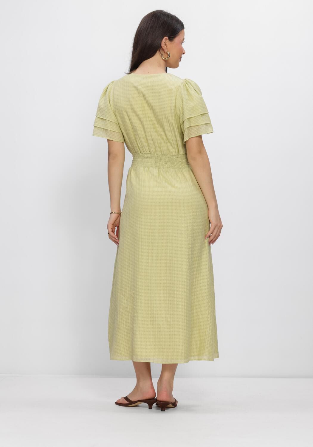 Groene FREEBIRD Jurken WV-STRUCTURE-VOILE-26-1 - large