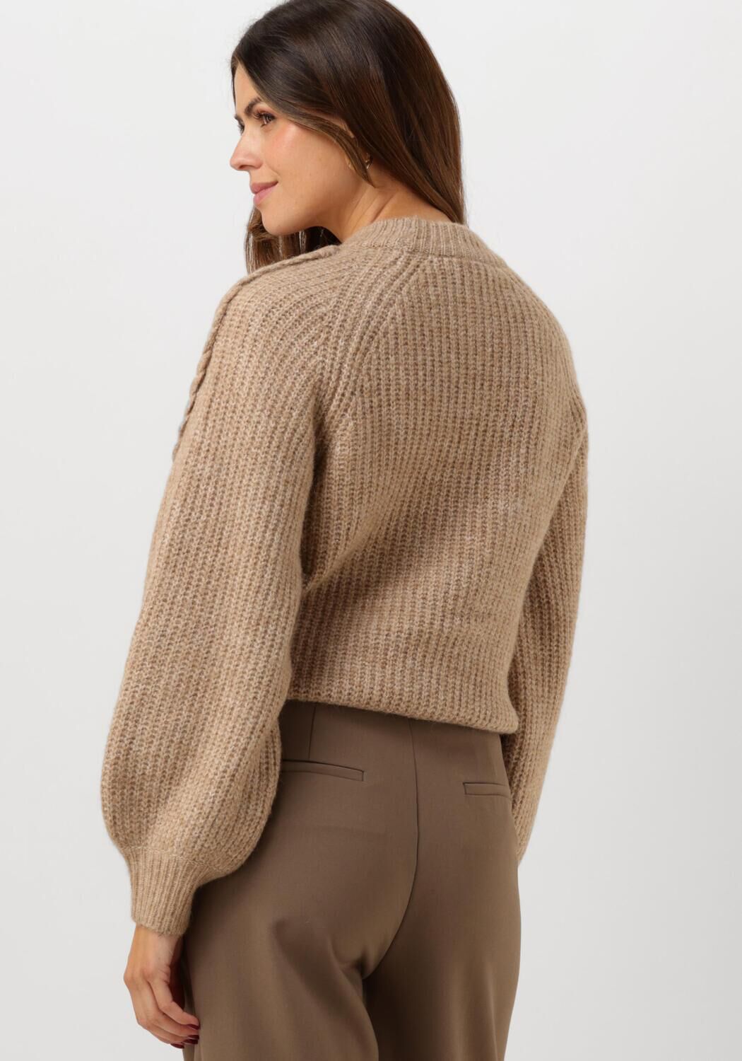 OBJECT Dames Truien & Vesten Objruna Knit L s Re Pullover Bruin