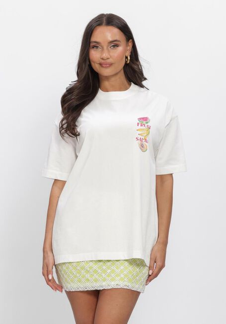 Witte CATWALK JUNKIE Top OVERSIZED GRAPHIC TSHIRT - large