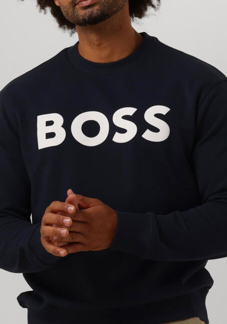 Donkerblauwe BOSS ORANGE Trui WEBASICCREW - large